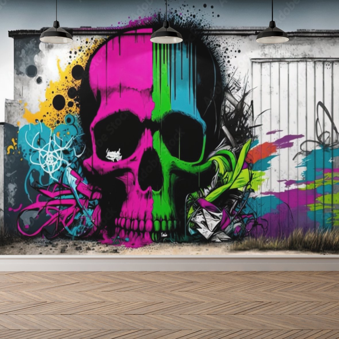 Papier Peint Tête de Mort <br/> King and Queen