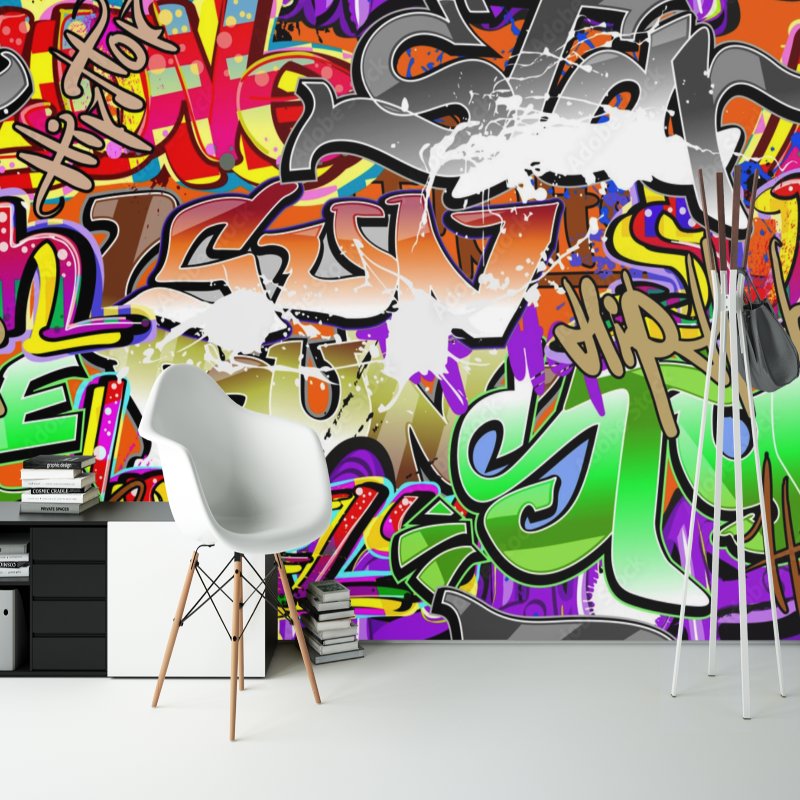 Papier Peint Graffiti <br/> Ado Garçon Design