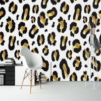 Thumbnail for Papier Peint Ado Classique <br/> Peau de Léopard Noir et Blanc