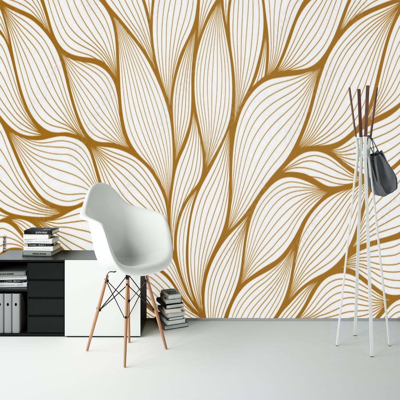 Papier Peint Tropical <br/> Or Luxueux