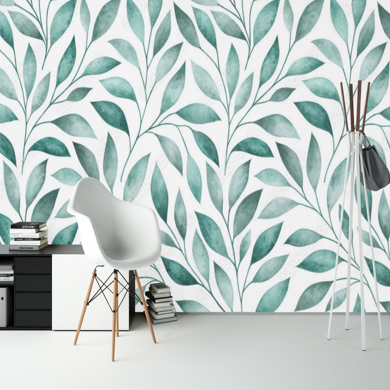 Papier Peint Tropical <br/> Vert Chambre