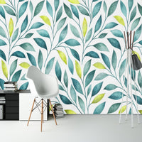 Thumbnail for Papier Peint Tropical <br/> Feuille Verte et Jaune