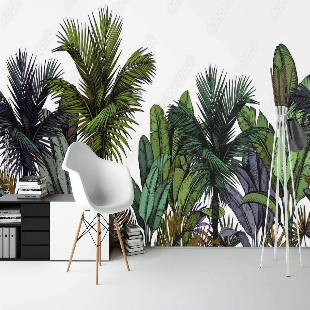 Papier Peint Tropical <br/> Chambre Jardin Tropical