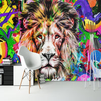 Thumbnail for Papier Peint Ado Classique <br/> Lion Mural Graffiti