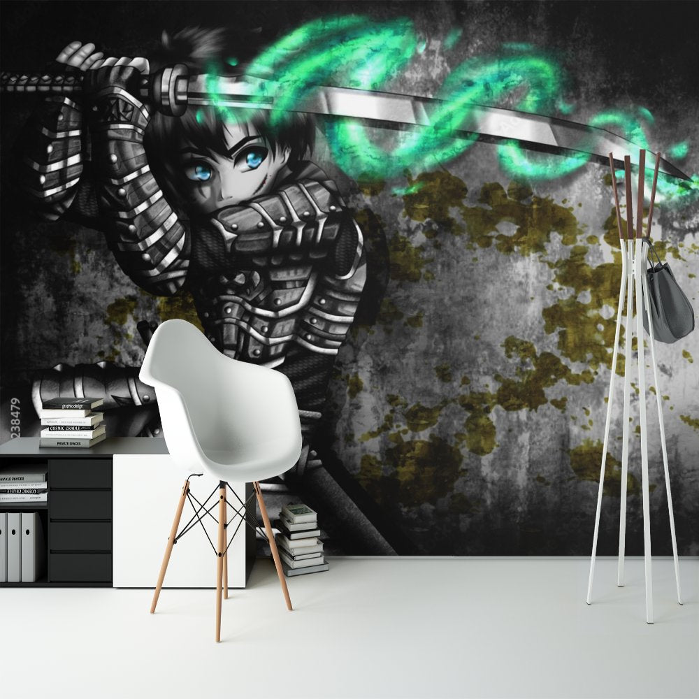 Papier Peint Japonais Manga <br/> Jaziel Warrior and Sword