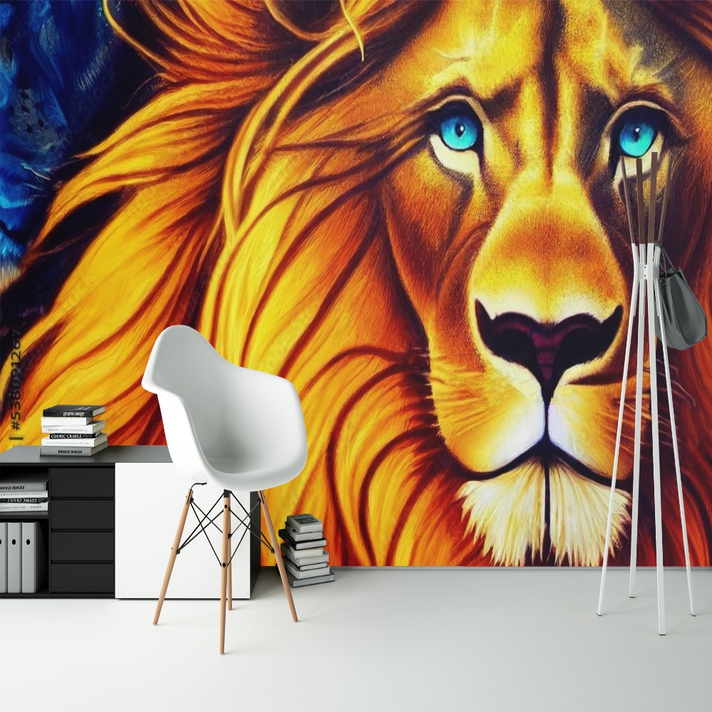 Papier Peint Ado Classique <br/> Chambre Lion Tendance