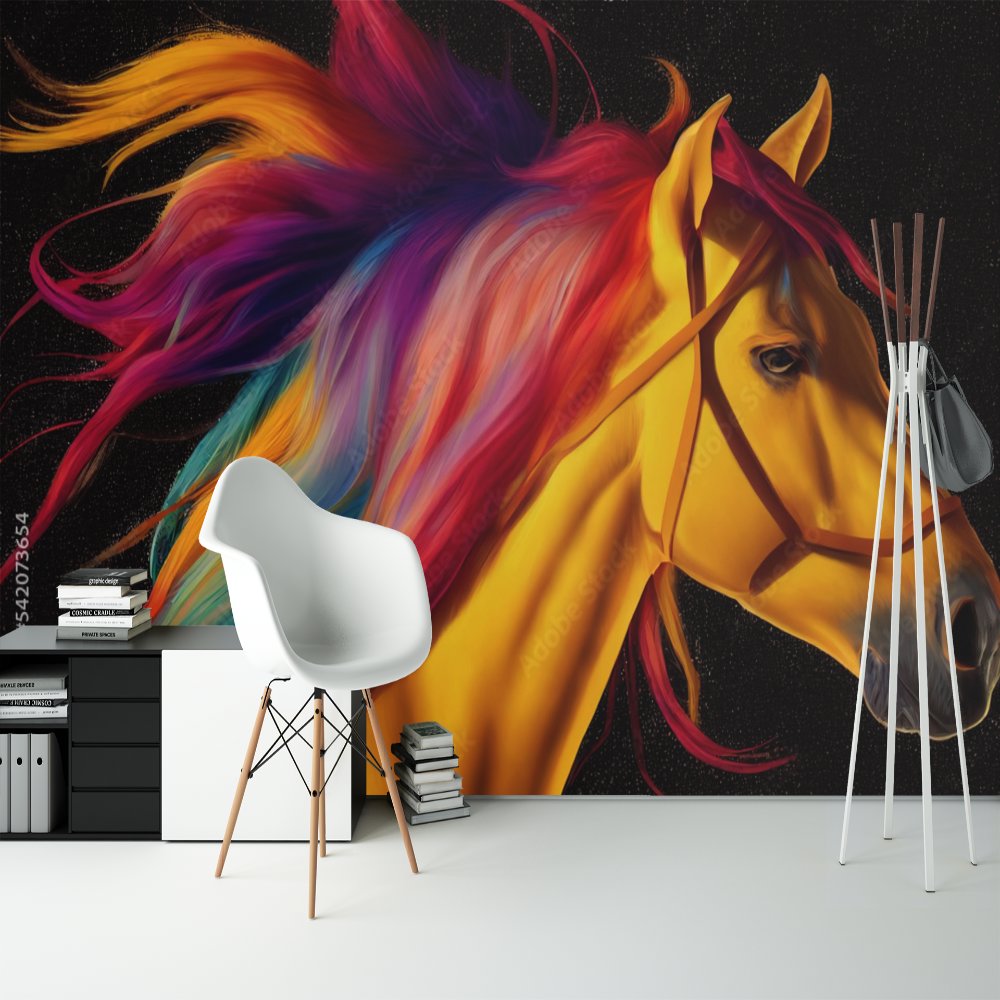 Papier Peint Ado Classique <br/> Cheval et Crinière en Folie