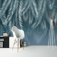 Thumbnail for Papier Peint Tropical <br/> Feuillage Océanique en Bleu