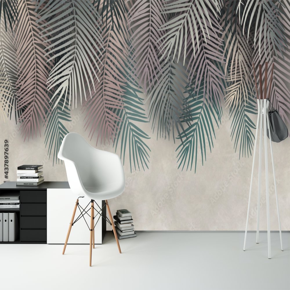 Papier Peint Tropical <br/> Feuillage et Nuance Colorée