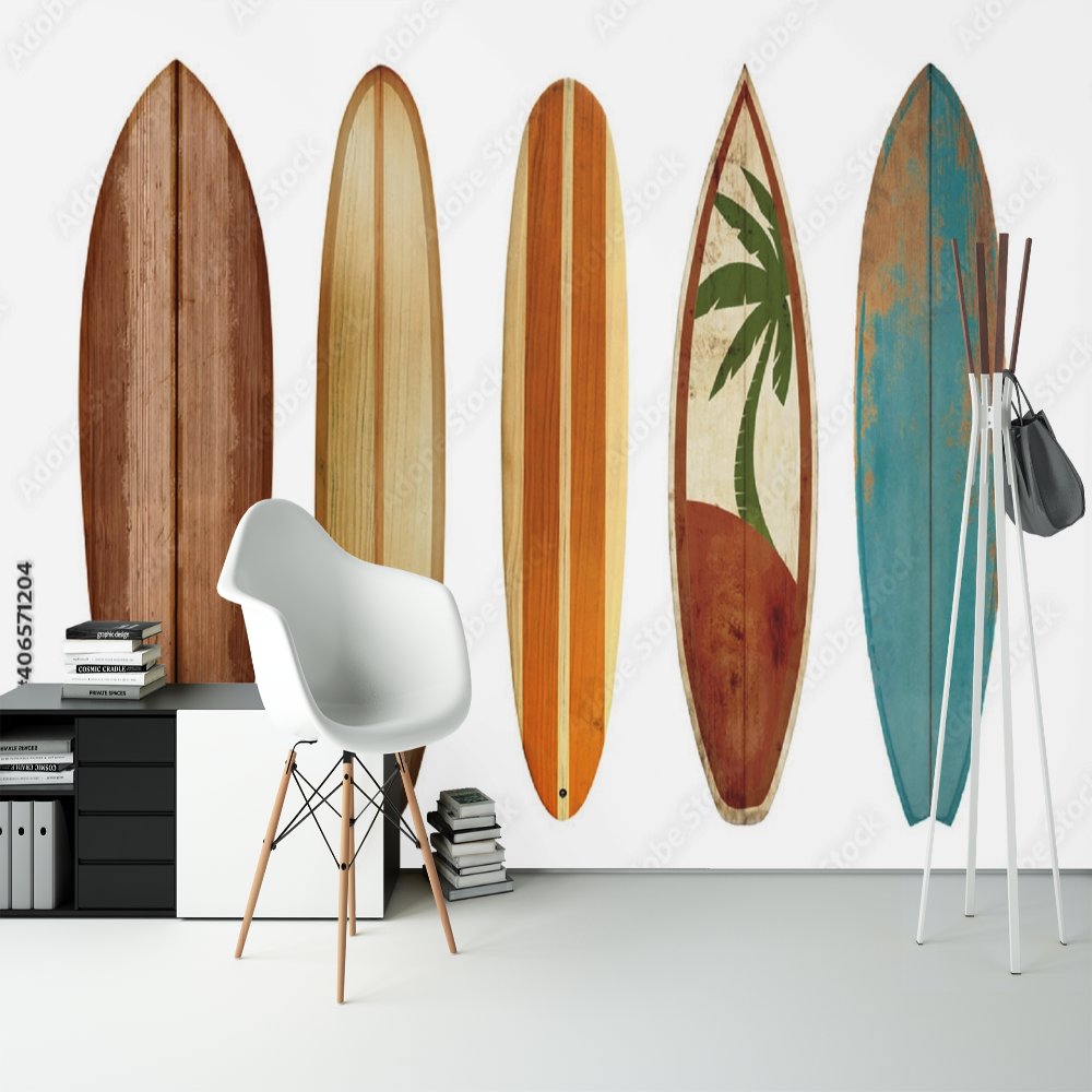 Papier Peint Ado Classique <br/> Planche de Surf Rétro