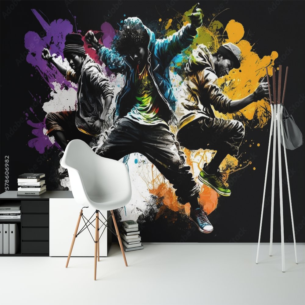 Papier Peint Musique <br/> Jeune Hip Hop