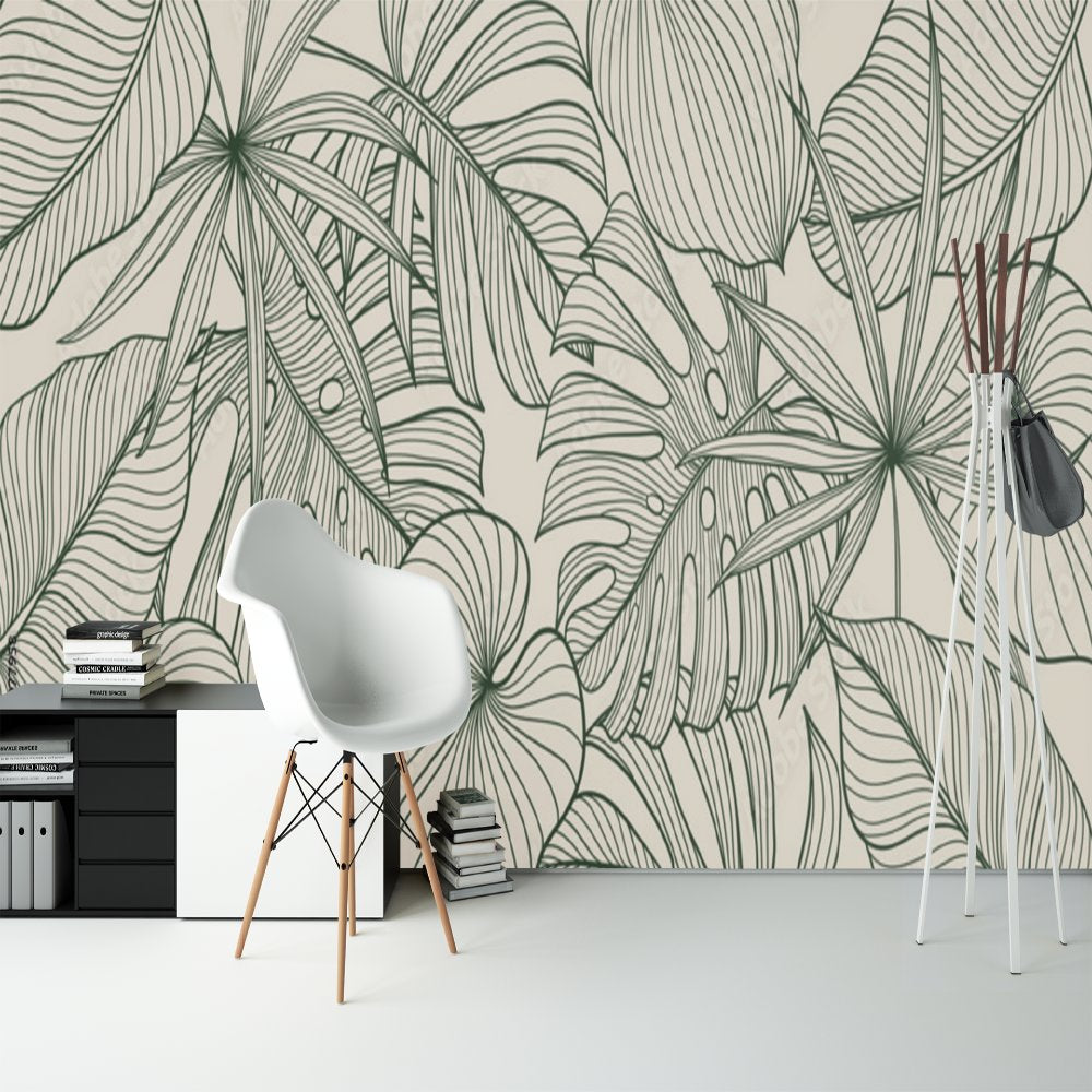 Papier Peint Tropical <br/> Monstera Déco