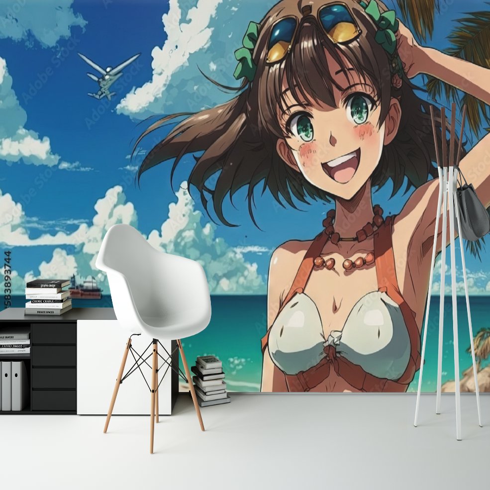 Papier Peint Japonais Manga <br/> Animé et Plage