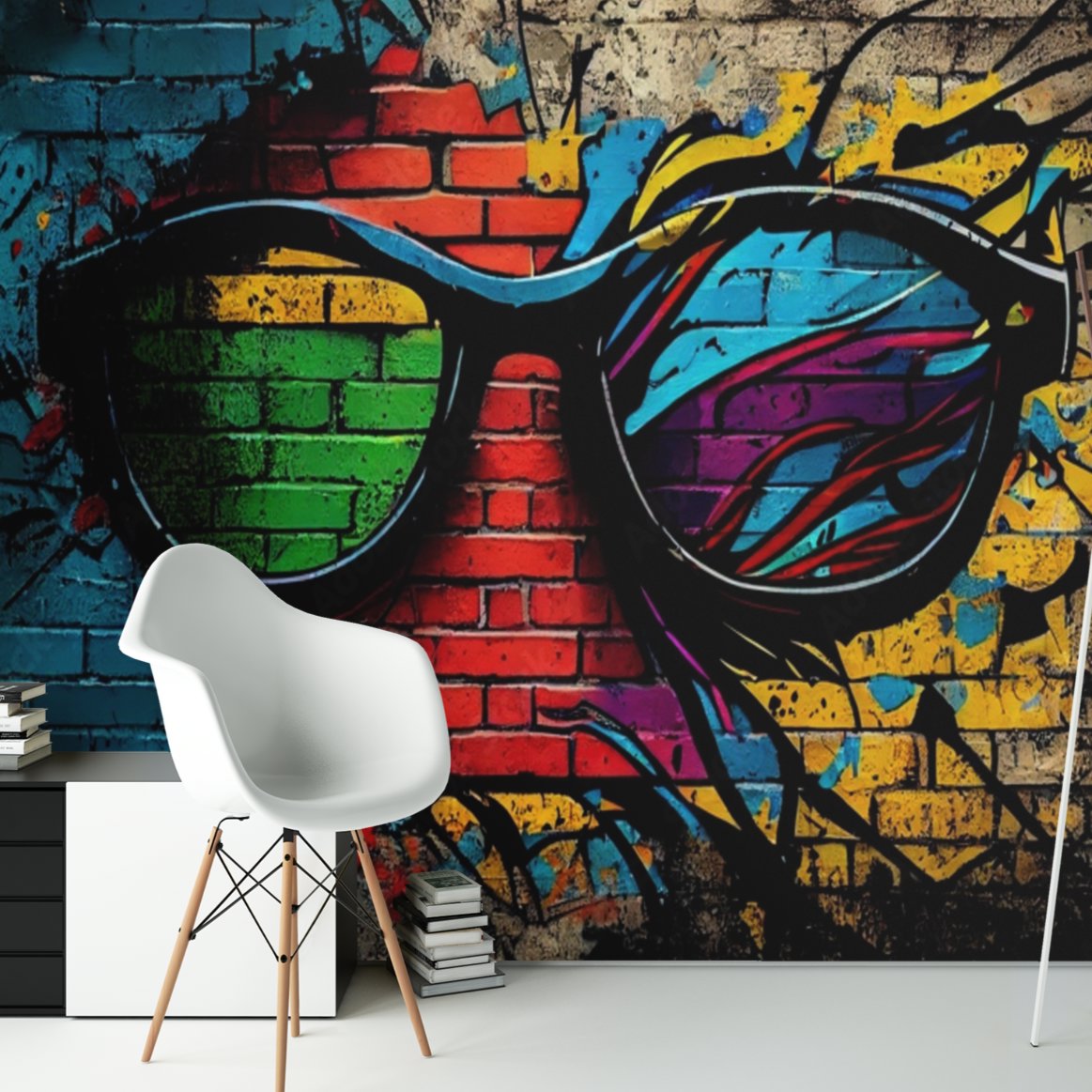Papier Peint Graffiti <br/> Street Art et Lunettes