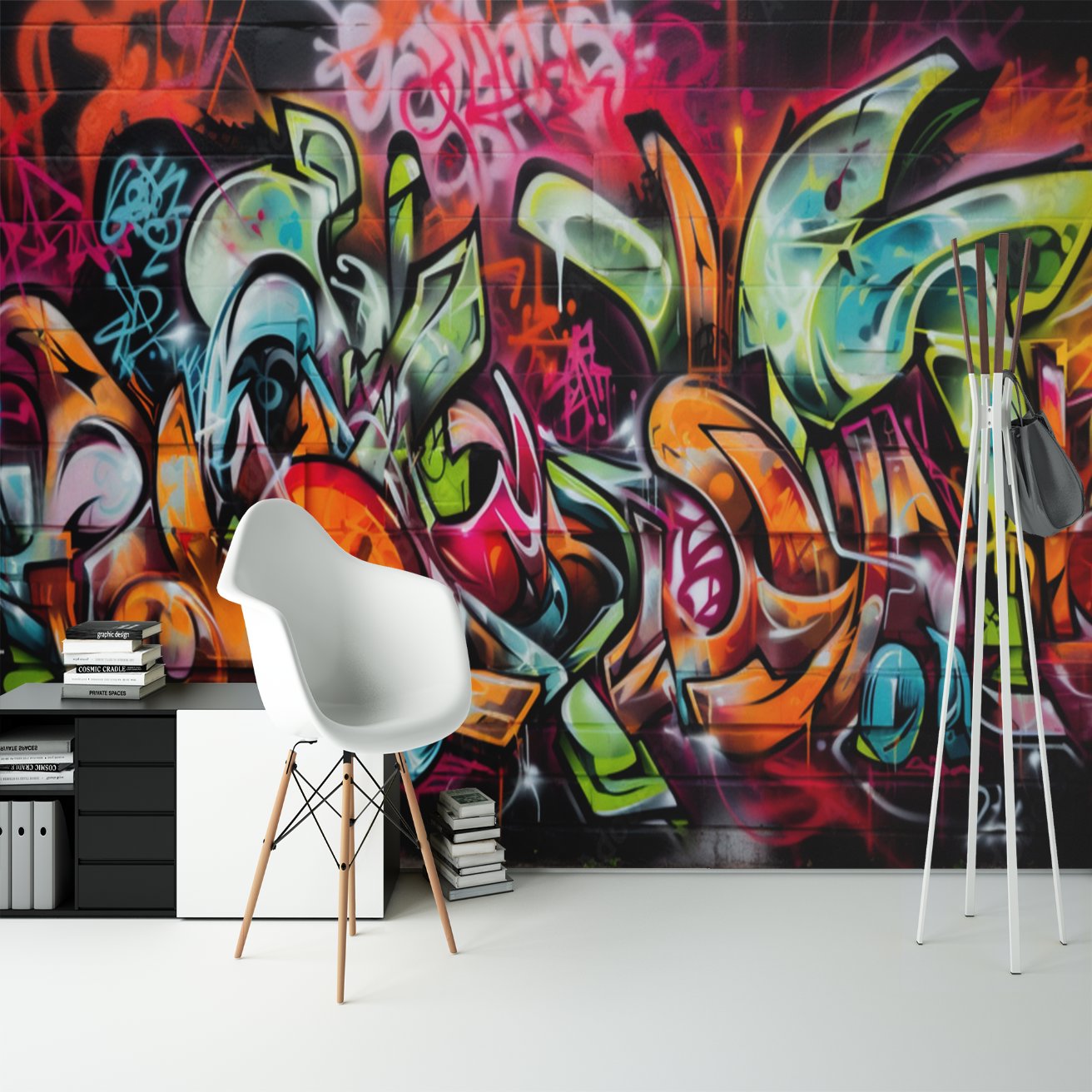 Papier Peint Graffiti <br/> Fresque Murale Colorée