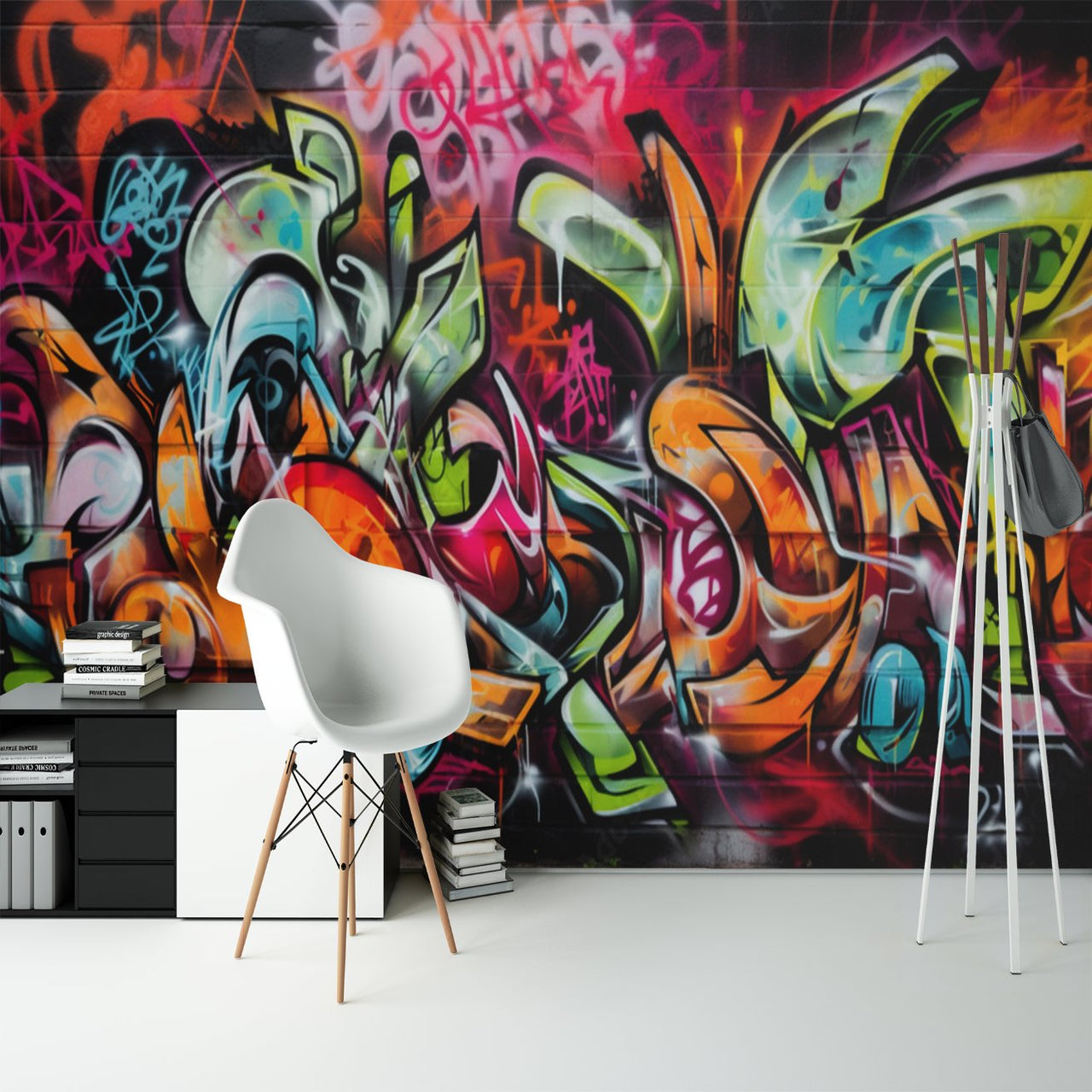 Papier Peint Graffiti <br/> Fresque Murale Colorée