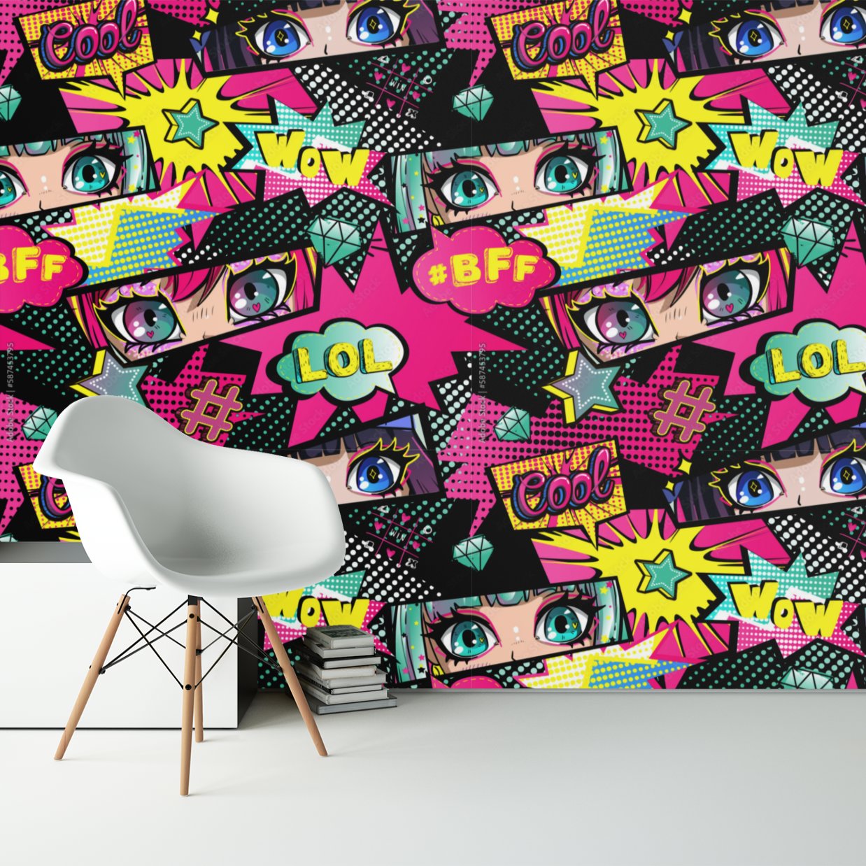 Papier Peint Fille Classique <br/> Kawaii Manga