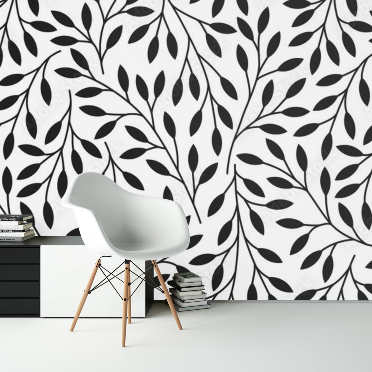 Papier Peint Noir et Blanc <br/> Elégance Monochrome