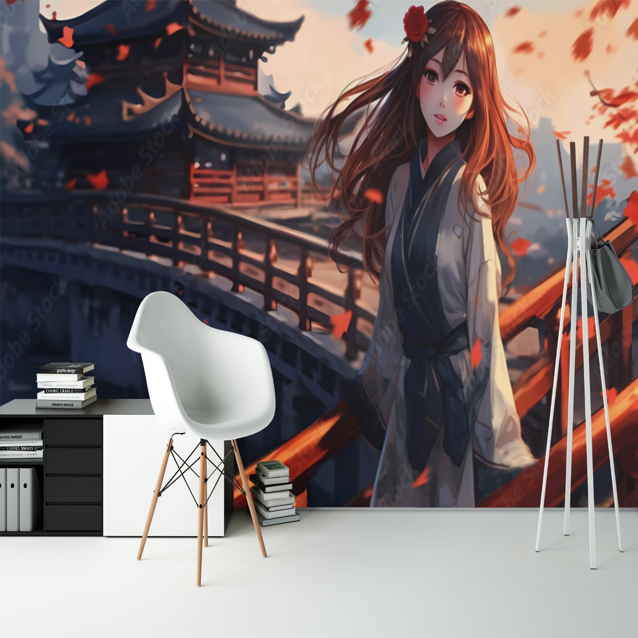 Papier Peint Japonais Manga <br/> Fille Féerique