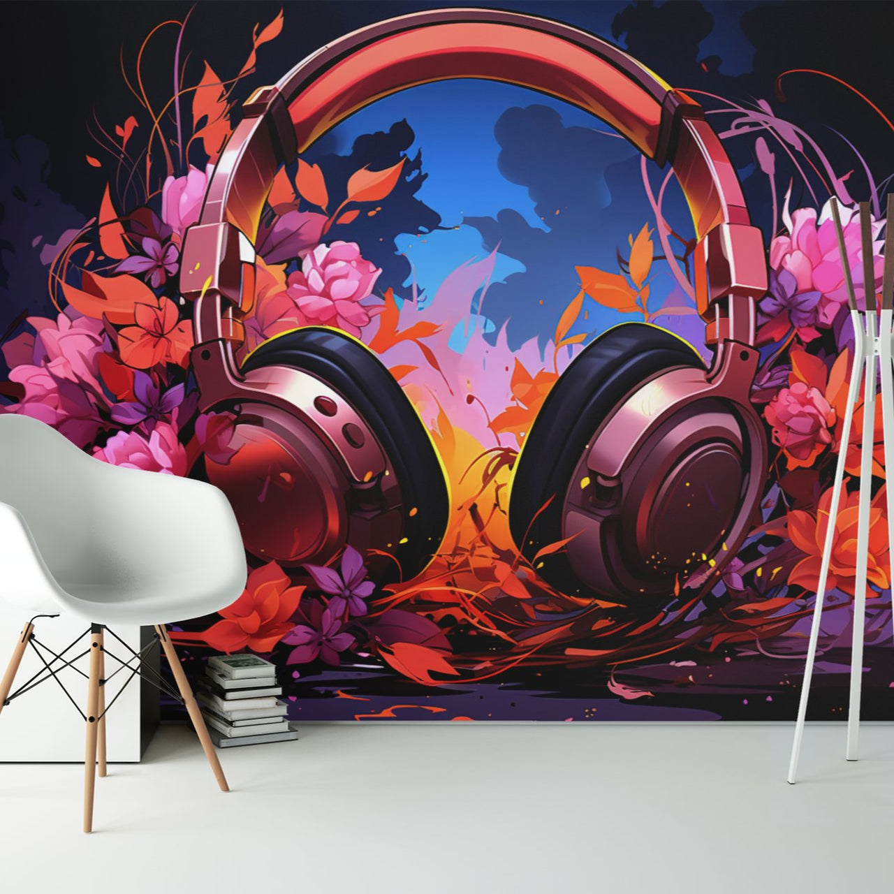 Papier Peint Musique <br/> Décor Symphonie Florale