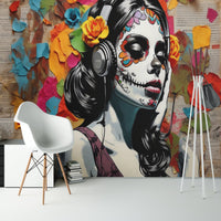 Thumbnail for Papier Peint Tête de Mort <br/> Design Mexicain