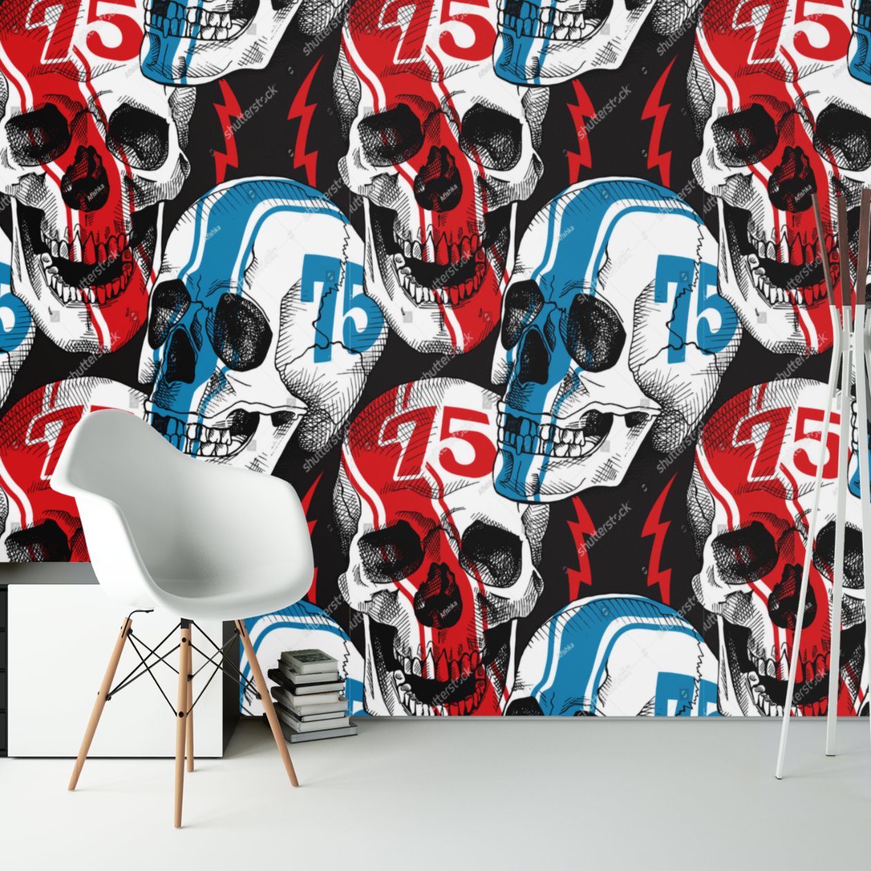 Papier Peint Tête de Mort <br/> Skeleton 75