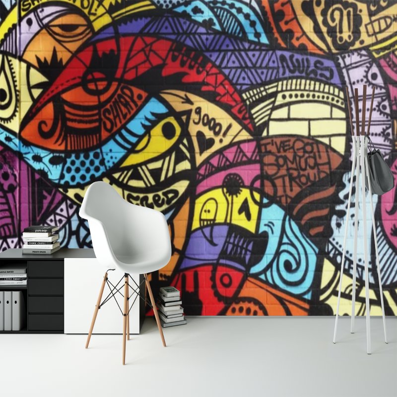 Papier Peint Graffiti <br/> Design Tribal