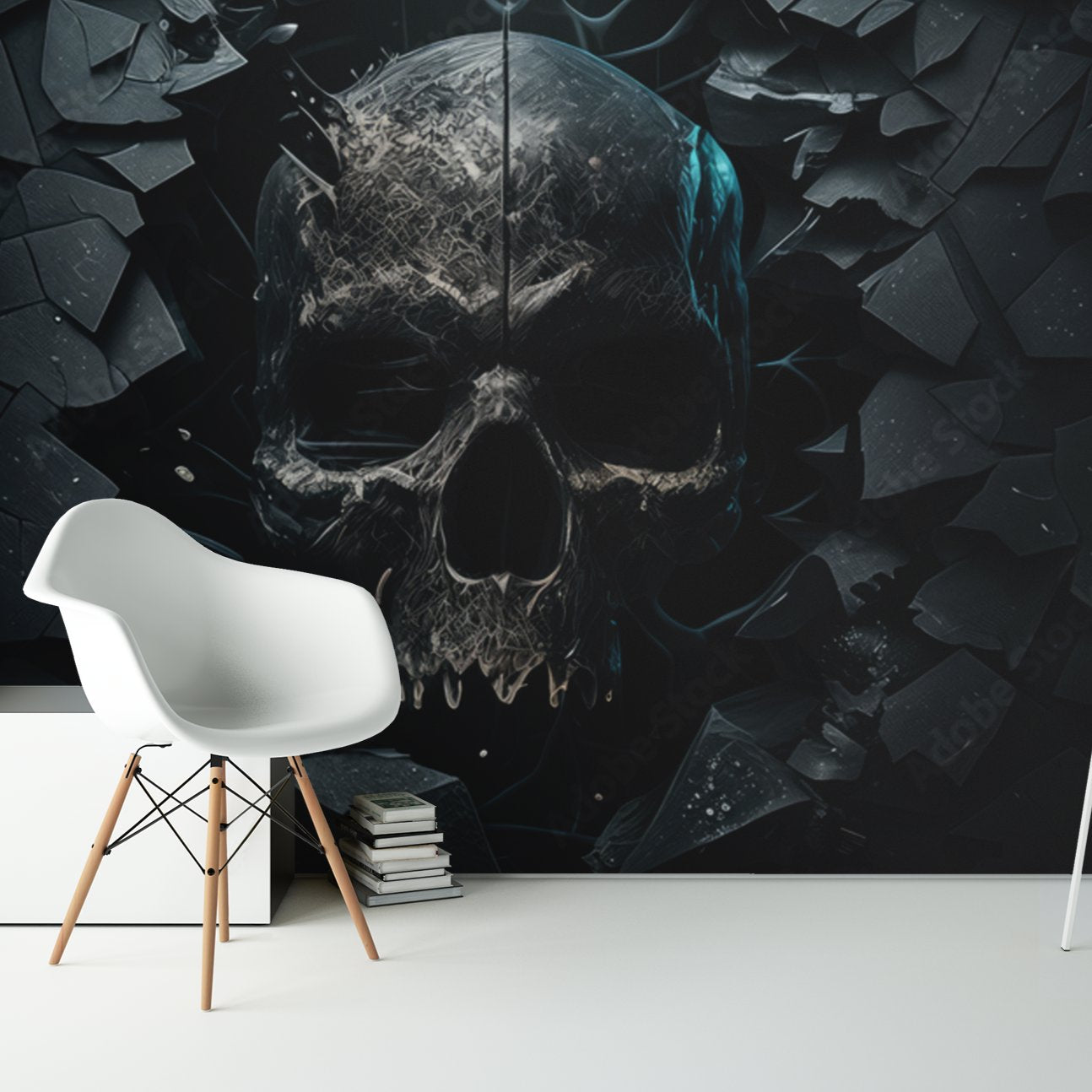 Papier Peint Tête de Mort <br/> Skull Nécromancien