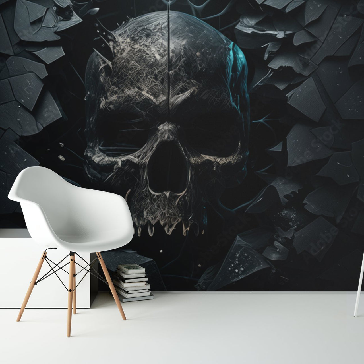 Papier Peint Tête de Mort <br/> Skull Nécromancien