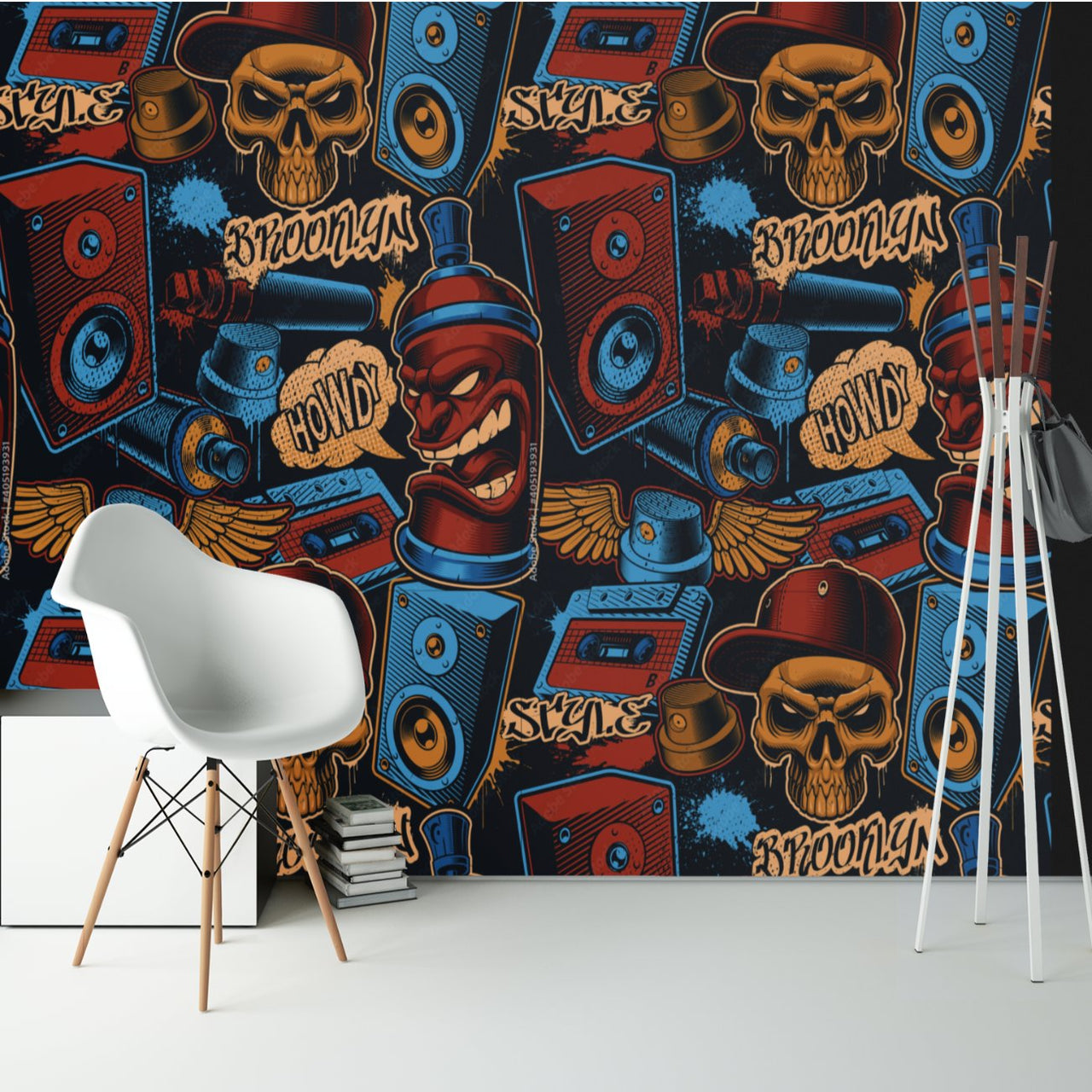 Papier Peint Tête de Mort <br/> Tag Ghost