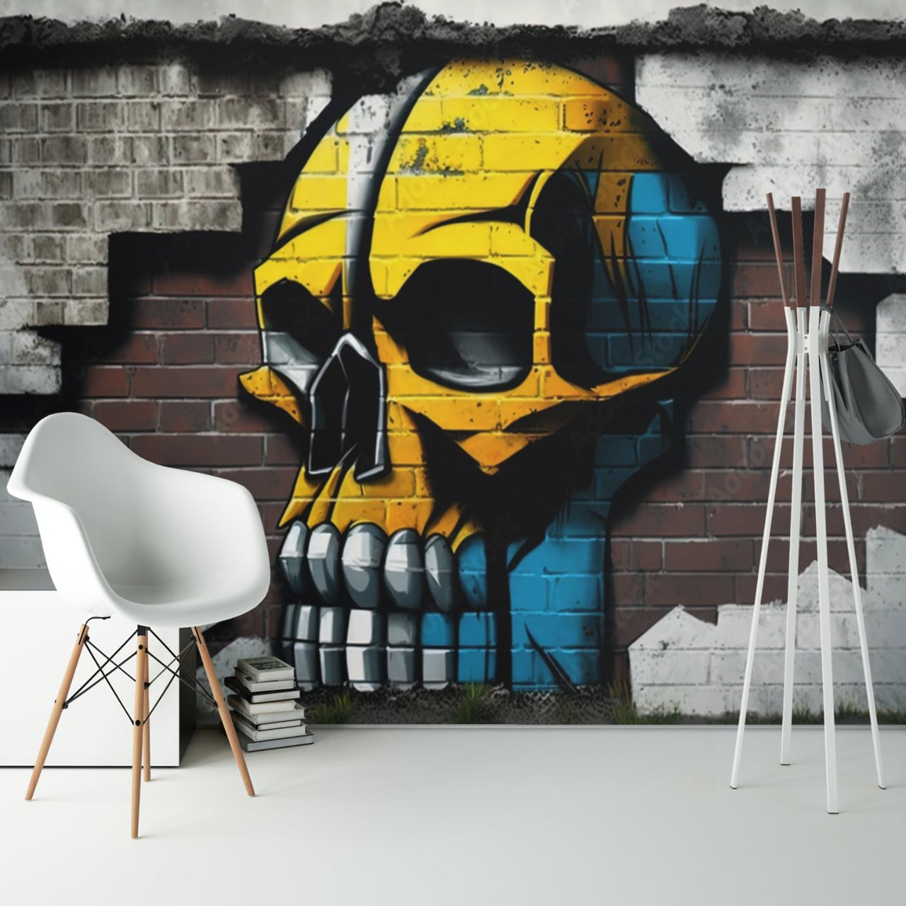 Papier Peint Tête de Mort <br/> Clubbing King