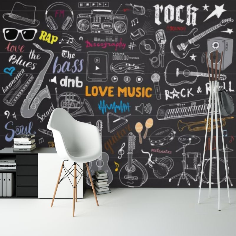 Papier Peint Musique <br/> Rock And Roll Dark