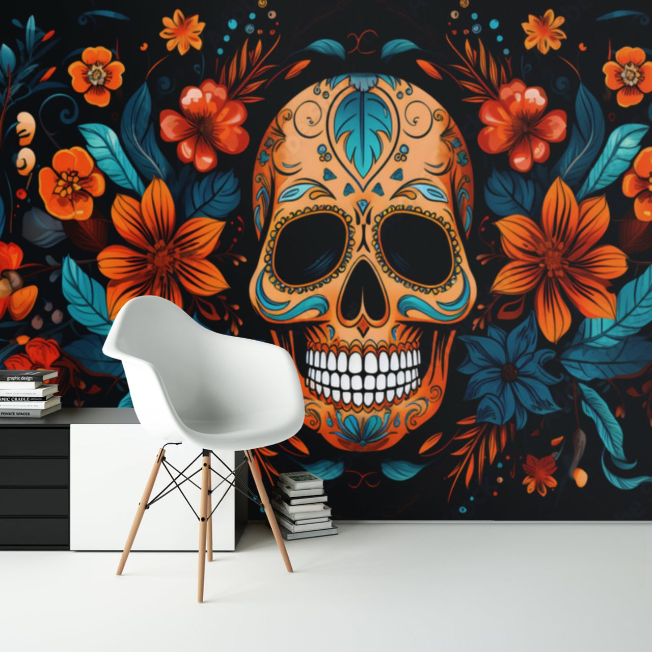 Papier Peint Tête de Mort <br/> Mexicaine