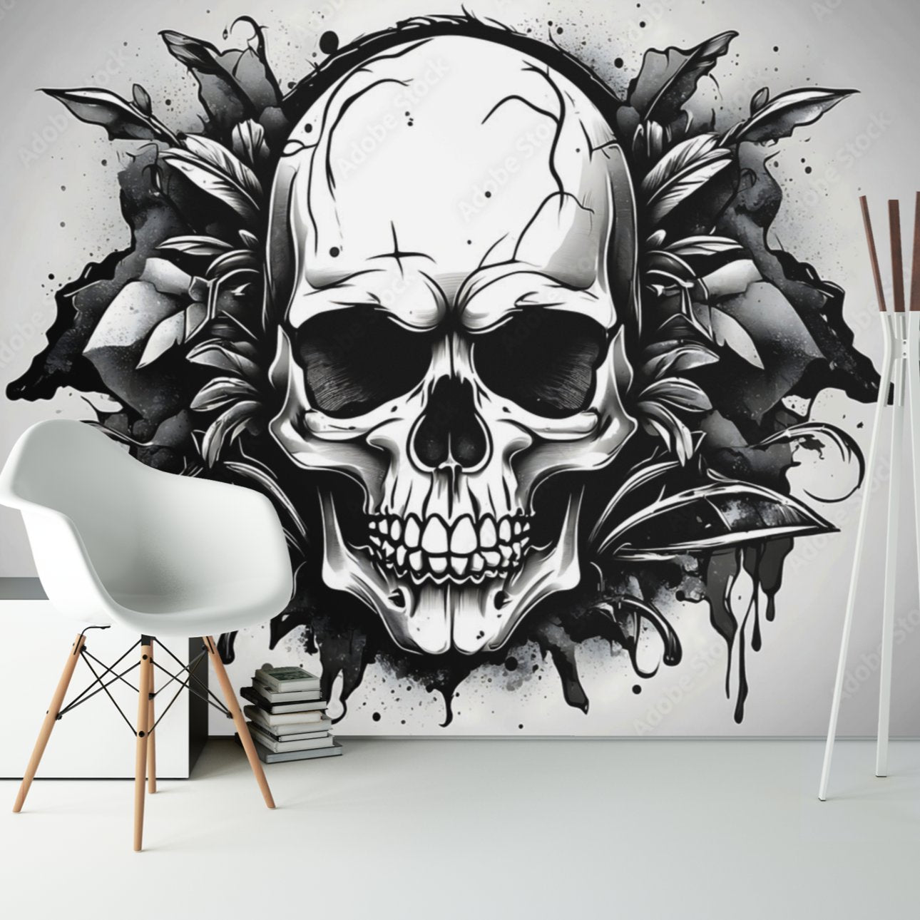 Papier Peint Tête de Mort <br/> Tattoo Kills