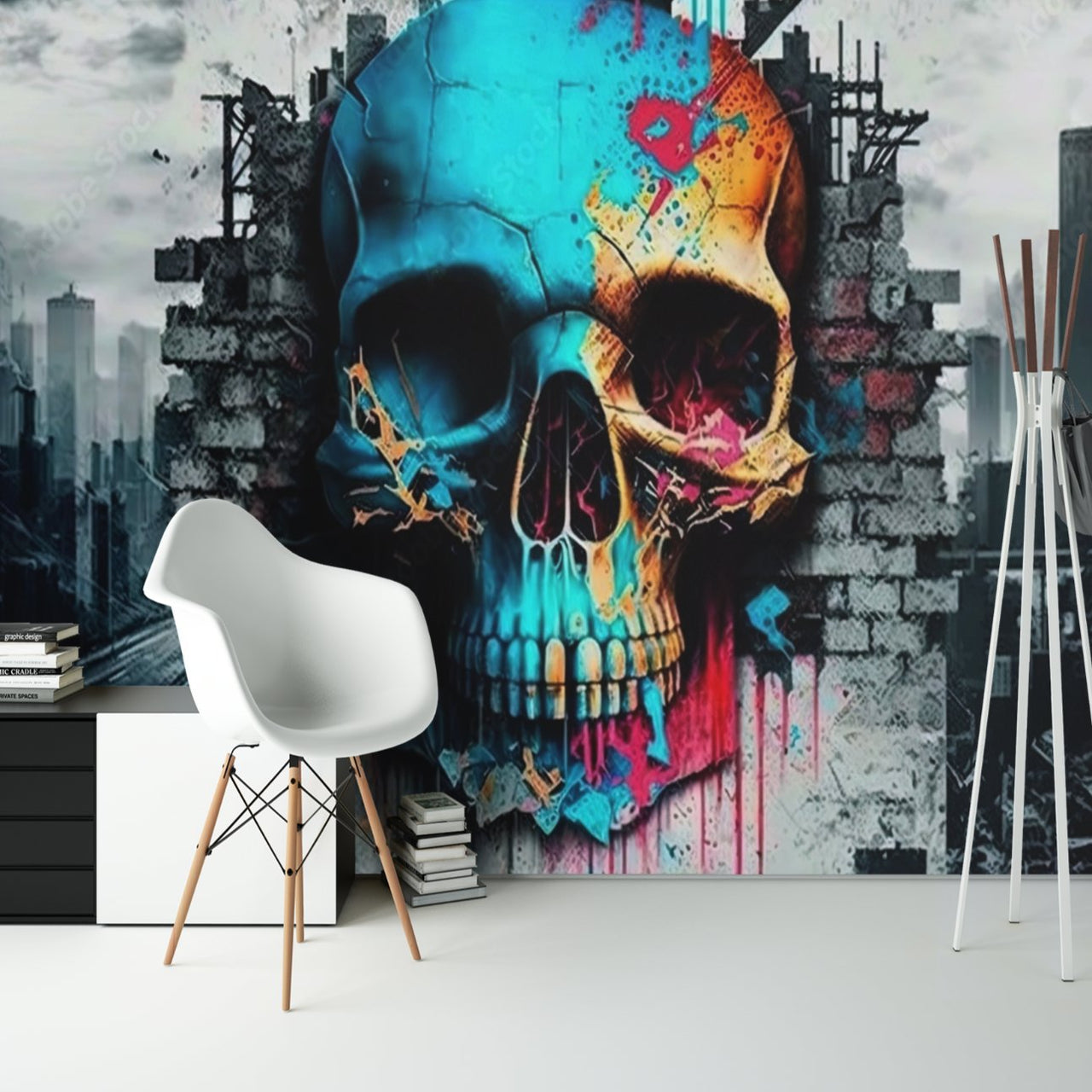 Papier Peint Tête de Mort <br/> Renaissance