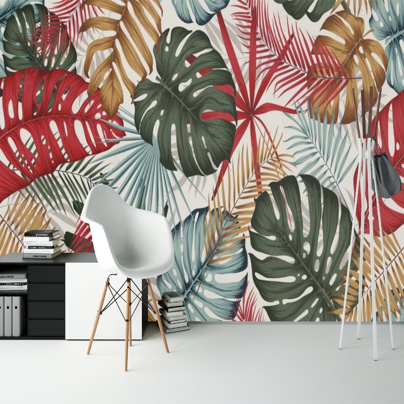 Papier Peint Tropical <br/> Jungle Coloré