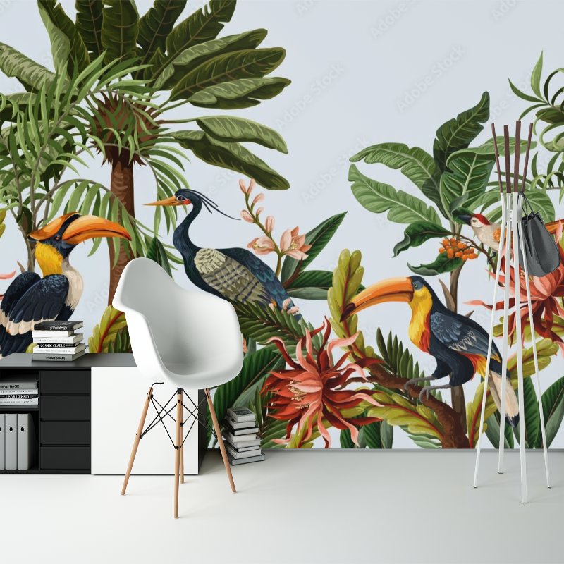 Papier Peint Tropical <br/> Forêt Murale