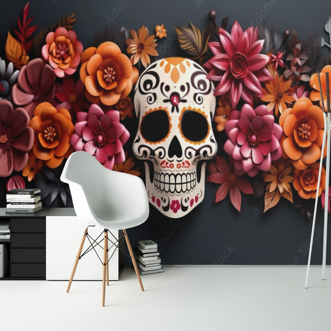 Papier Peint Tête de Mort <br/> Immortalité