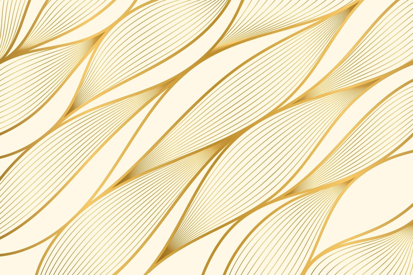 Papier Peint Art Deco Jaune | Le Petit Intissé