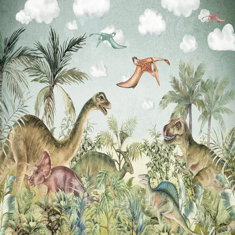 Chambre Bébé Thème Dinosaure Tropical | Le Petit Intissé