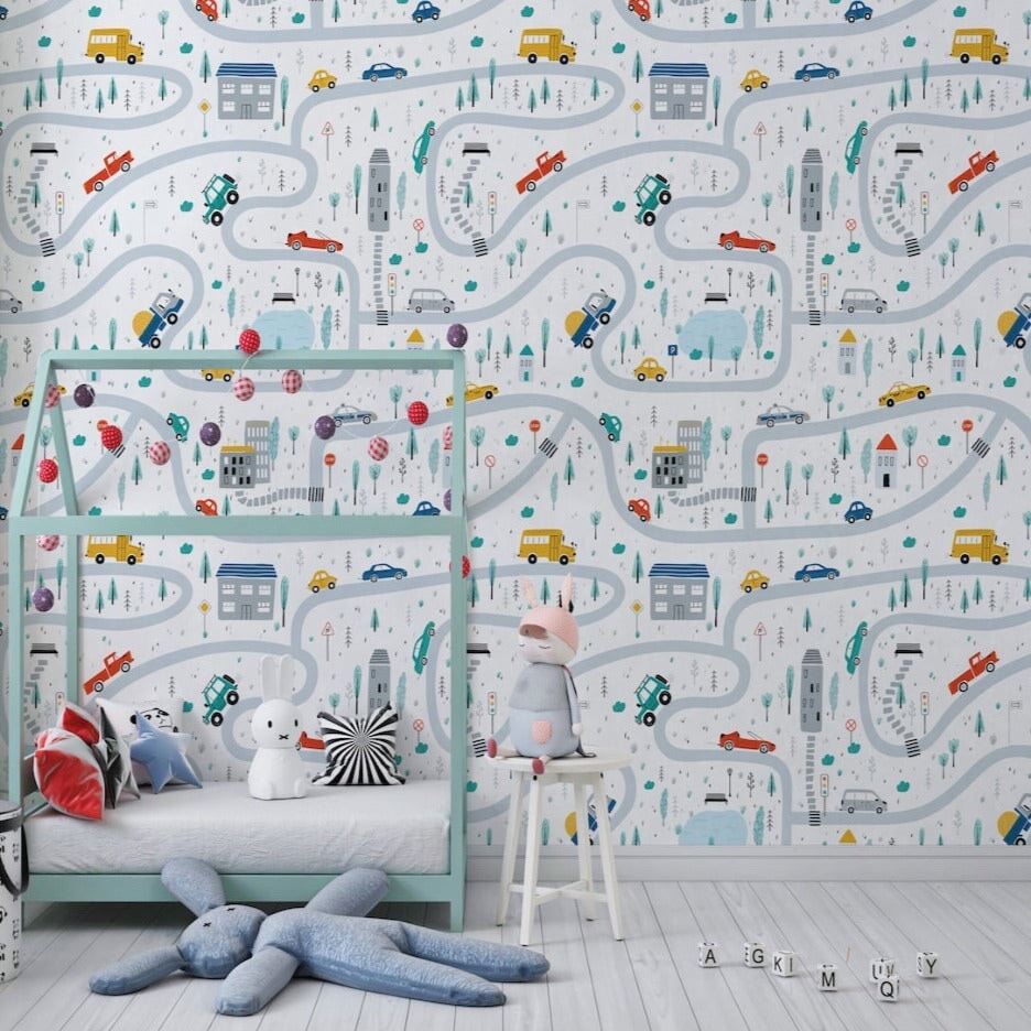 Papier Peint Circuit Voiture | Le Petit Intissé