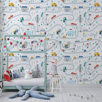 Thumbnail for Papier Peint Circuit Voiture | Le Petit Intissé