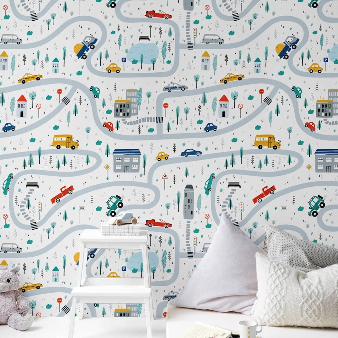 Papier Peint Circuit Voiture | Le Petit Intissé