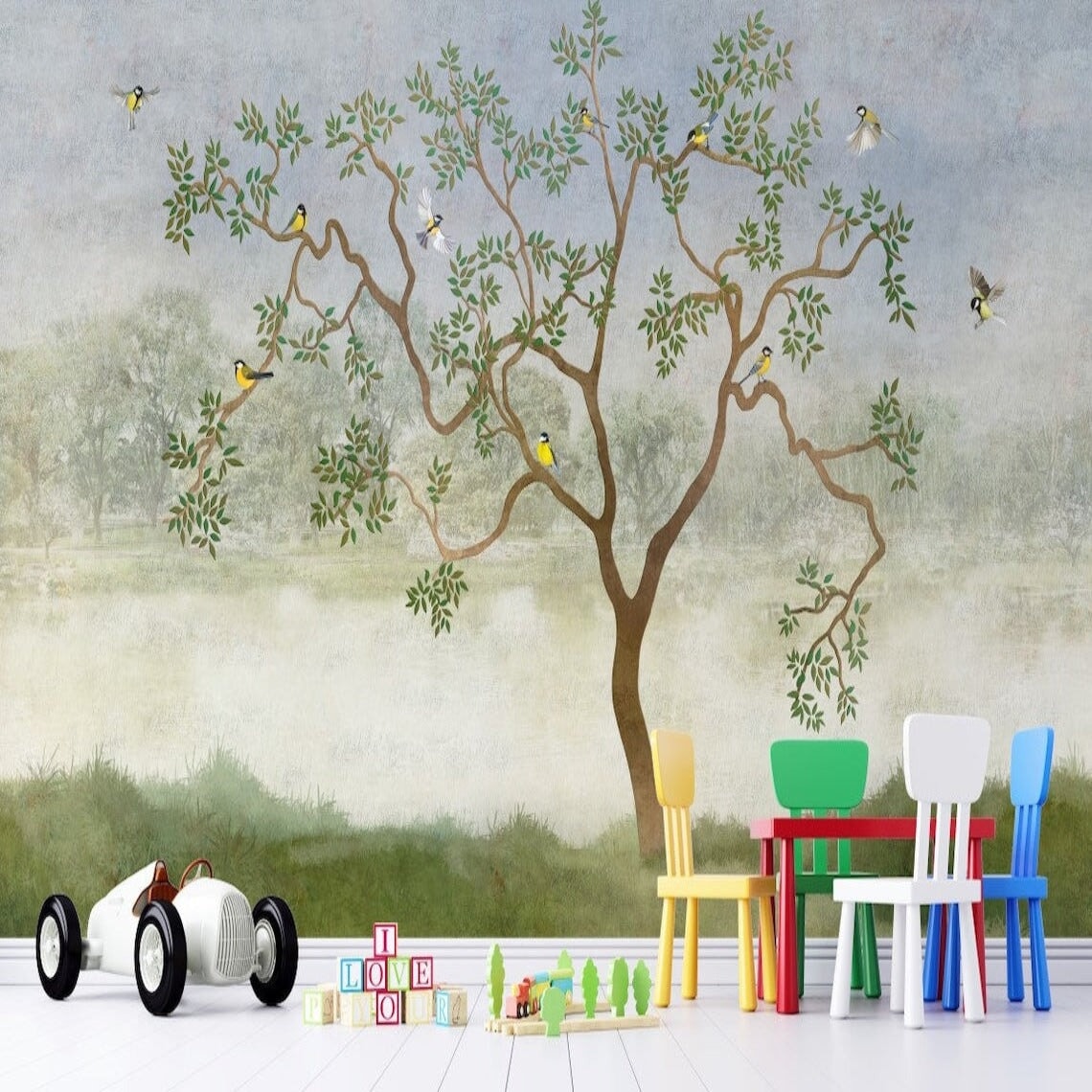 Papier Peint Japonais Oiseaux | Le Petit Intissé