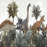 Thumbnail for Papier Peint Dinosaure <br/> Trio et Arbres Tropicaux