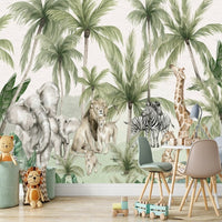 Thumbnail for Papier Peint Panoramique Enfant Jungle | Le Petit Intissé