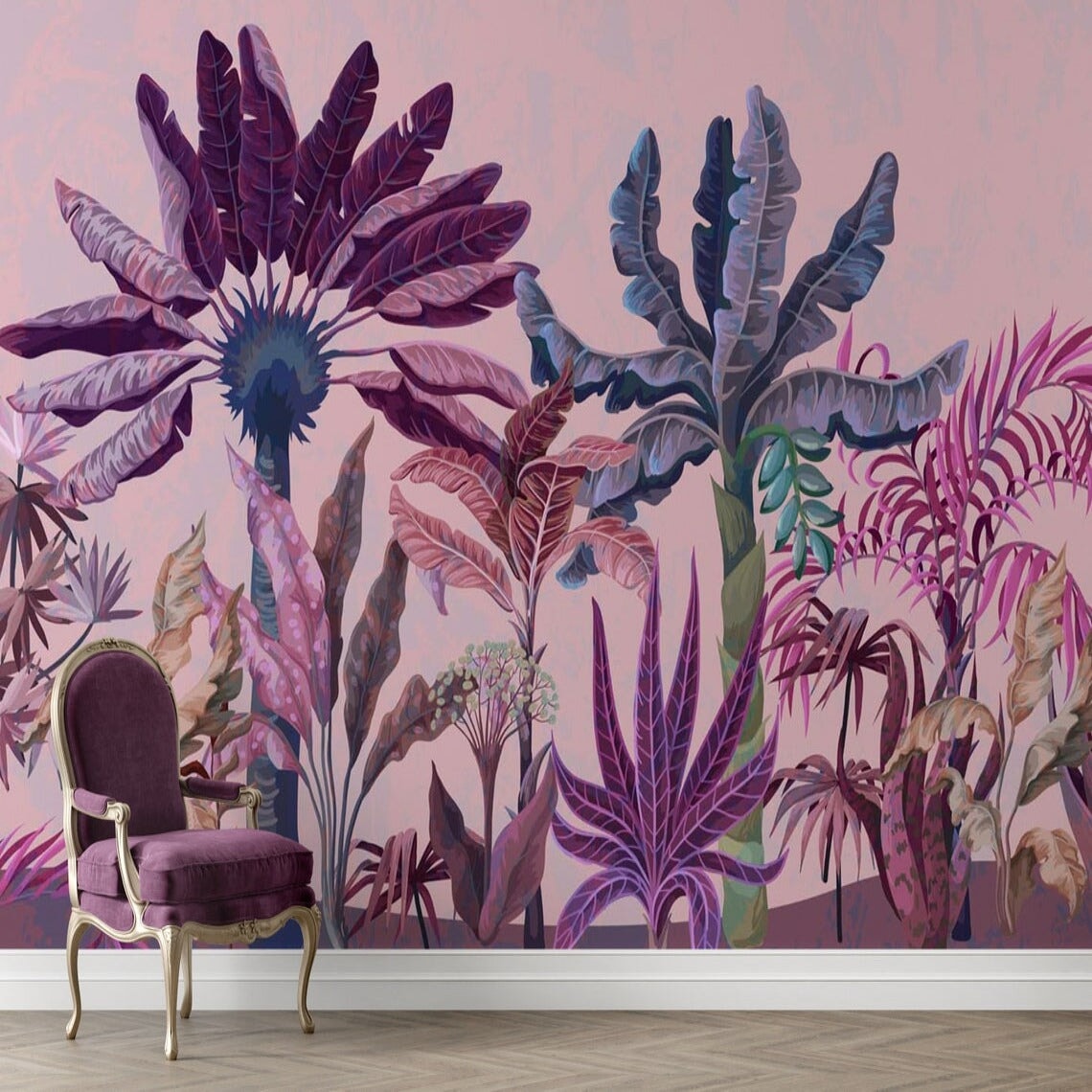 Papier Peint Mauve pour Chambre Adulte | Le Petit Intissé