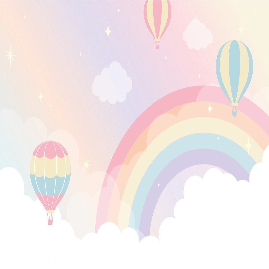 Papier Peint Arc-en-ciel Pastel | Le Petit Intissé