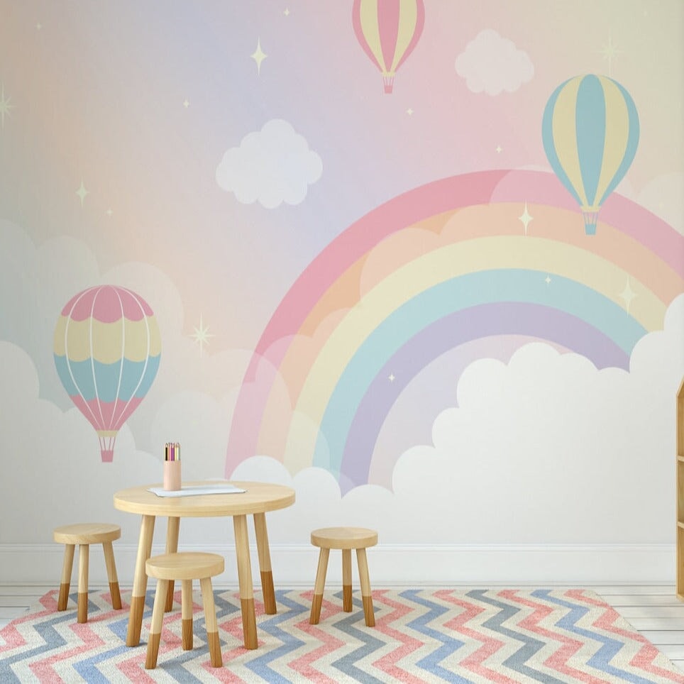 Papier Peint Arc-en-ciel Pastel | Le Petit Intissé