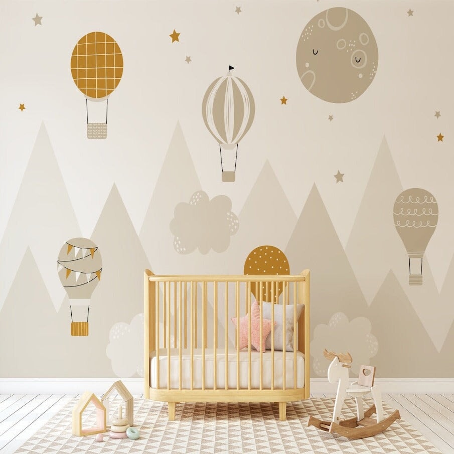 Papier Peint Chambre Bébé Beige | Le Petit Intissé